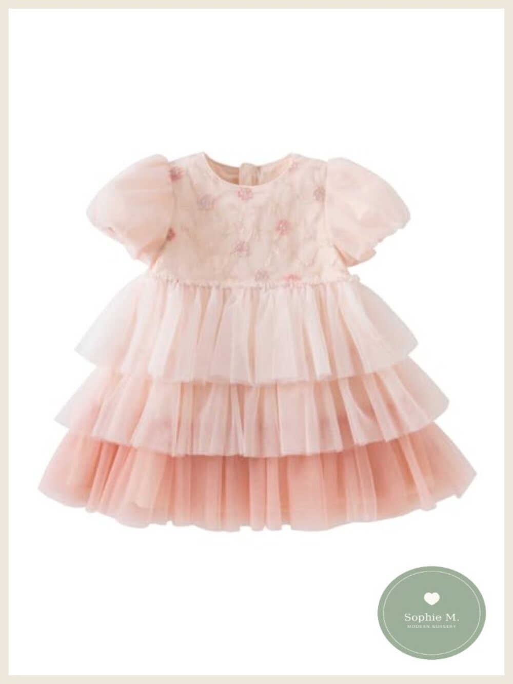 Toddler Tulle Tutu Dress Ruffle Sleeve Flower Girl Special Occasion